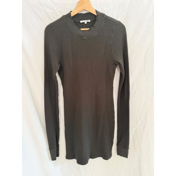Cotton Citizen Tops - Cotton Citizen Thermal Top Women Grey Distressed Waffle Knit Long Sleeve XS